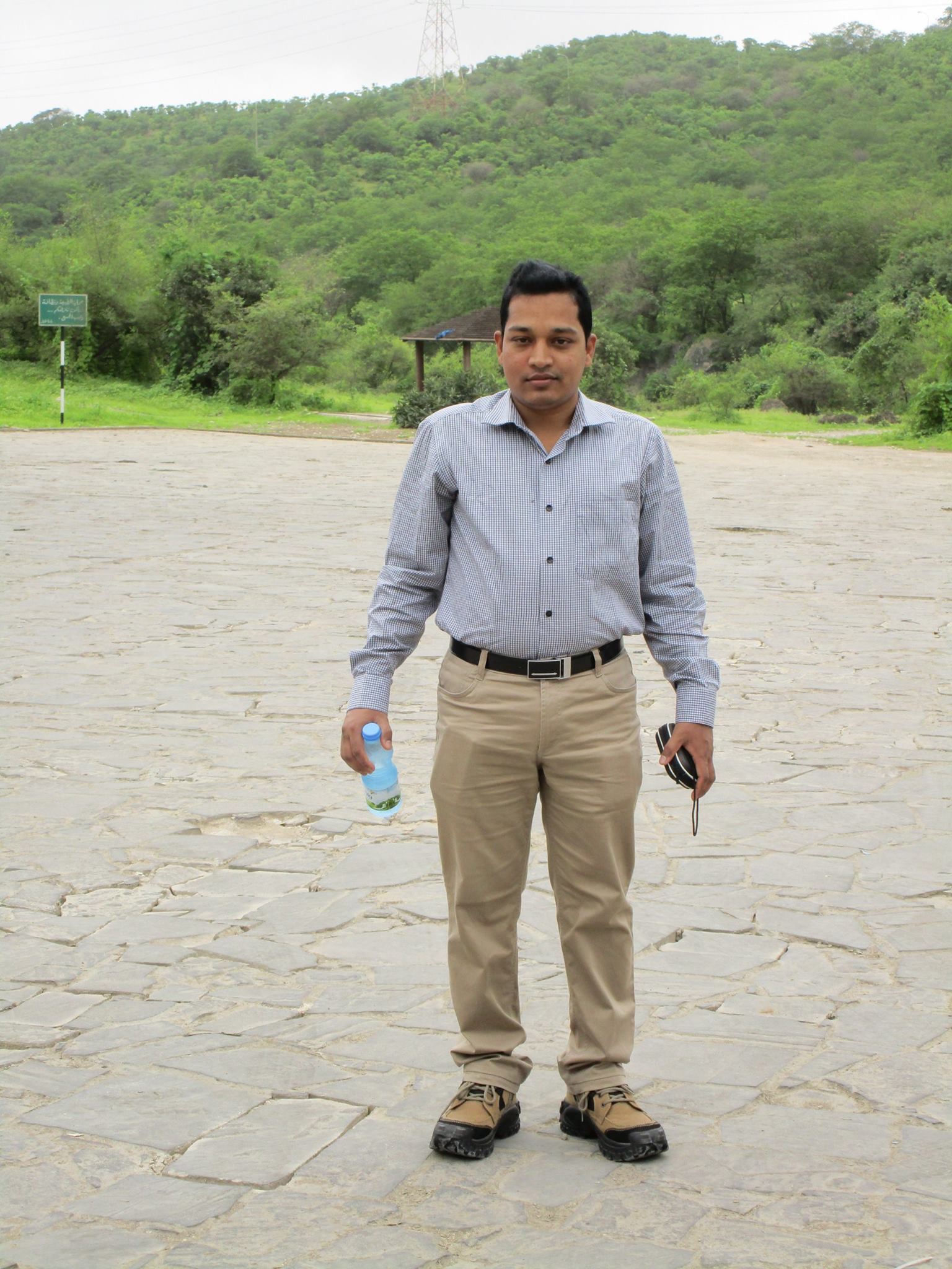 Portrait with hills backdrop